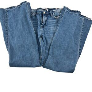 Vervet Frayed Hem Blue Denim Jeans Size 29 distressed stretch Bootcut